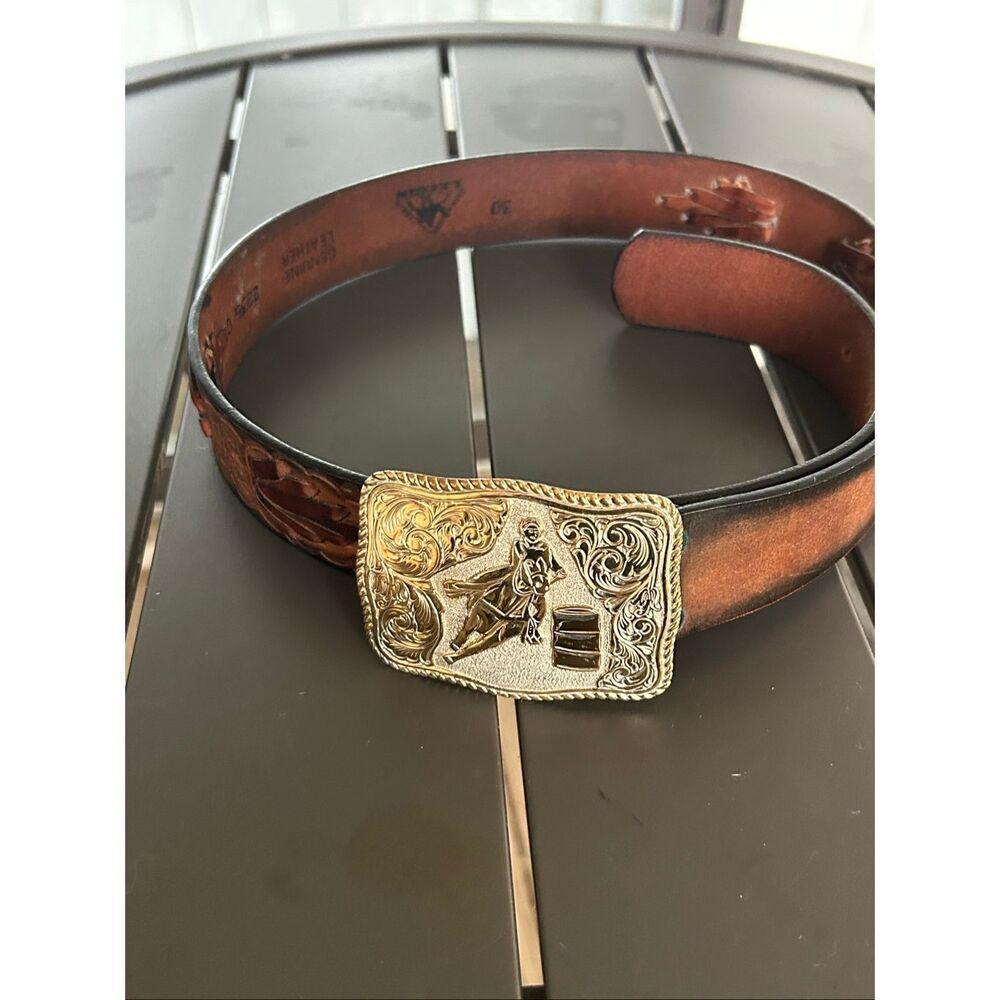 Leegin Leather Western Belt Brown - Picture 9 of 14